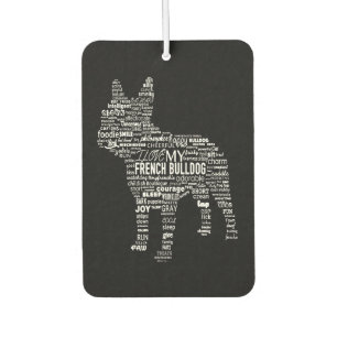 Désodorisant Pour Voiture Frenchie Gift  J'aime mon chien taureau français