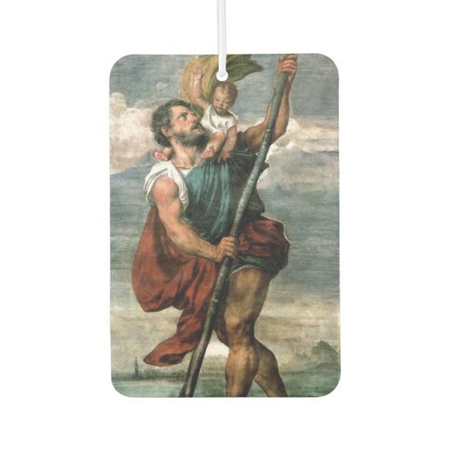 Désodorisant Pour Voiture Freshener sur mesure Saint Christopher Air (Devant)