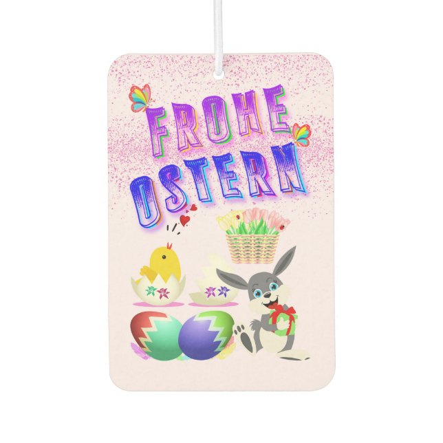 Désodorisant Pour Voiture Frohe Ostern (Devant)