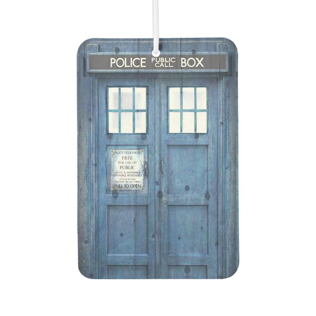 Désodorisant Pour Voiture Funky Police phone Public Call Box (Devant)