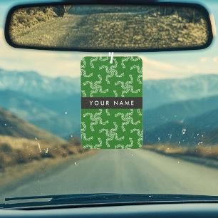 Désodorisant Pour Voiture Garland de Noël, Vert, Votre nom, Personnaliser
