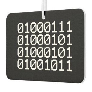 DÉSODORISANT POUR VOITURE GEEK BINARY AIR FRESHENER