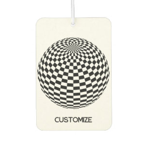 Désodorisant Pour Voiture Globe À damiers noir/blanc Thunder_Cove