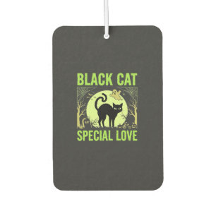 Désodorisant Pour Voiture Graphisme d'amour spécial chat noir Halloween