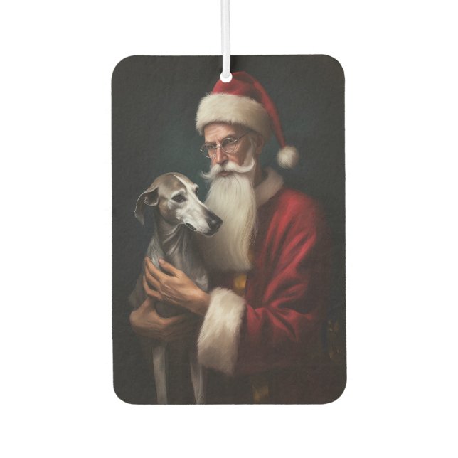 Désodorisant Pour Voiture Greyhound avec Noël Festif du Père Noël (Devant)