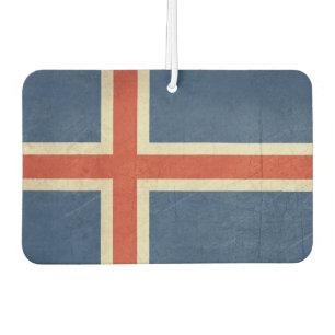 Désodorisant Pour Voiture Grunge drapeau d'État souverain de l'Islande