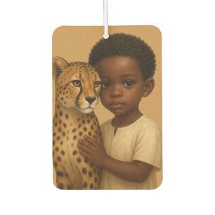 Désodorisant Pour Voiture Guépard & Garçon : Lien de la Nature et de l'Innoc