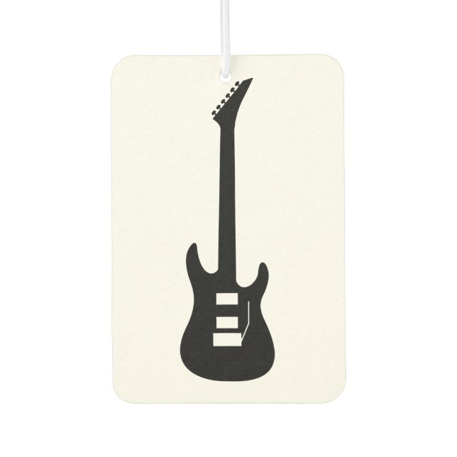Désodorisant Pour Voiture Guitare électrique noire solide (Devant)