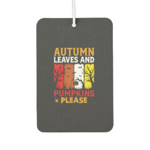 Désodorisant Pour Voiture Halloween Feuilles d'Automne et Citrouilles Design