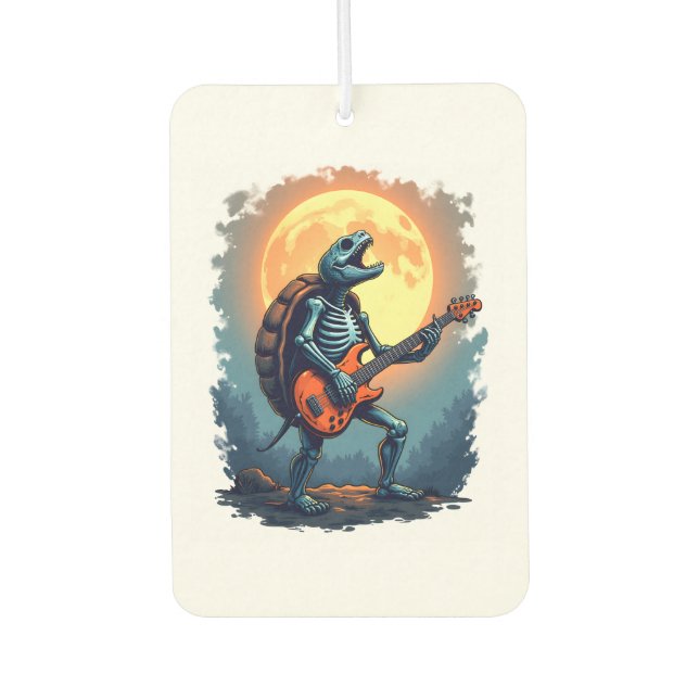 Désodorisant Pour Voiture Halloween Turtle Skeleton Rocker Tee pour Music Lo (Devant)