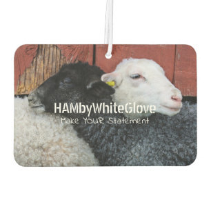 Désodorisant Pour Voiture HAMbyWG - Mouton noir et blanc