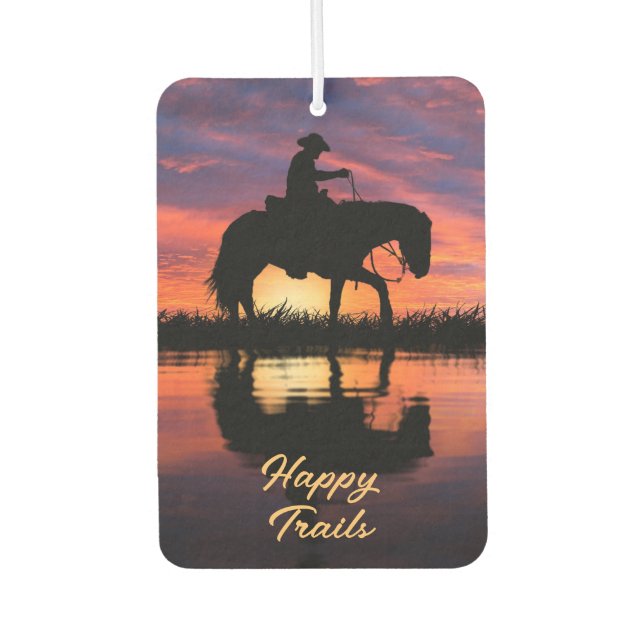 DÉSODORISANT POUR VOITURE HAPPY TRAILS COWBOY (Devant)