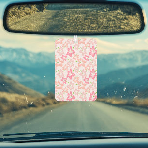 Désodorisant Pour Voiture Hibiscus Rose, Fleurs Roses, Motif De Fleurs