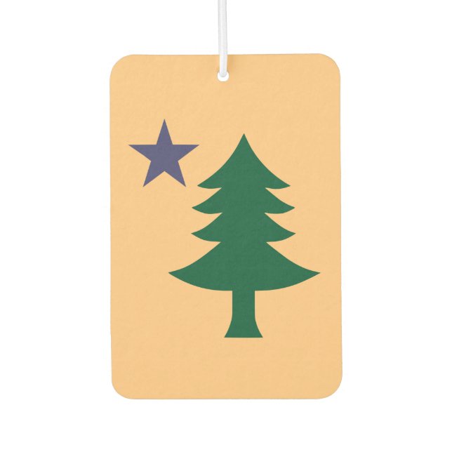 Désodorisant Pour Voiture Historic Pine Tree flag - Maine (Devant)