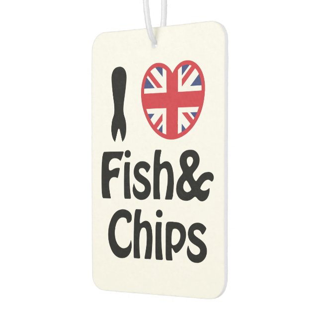 Désodorisant Pour Voiture I Heart [Love] Poisson & Chips (Gauche)