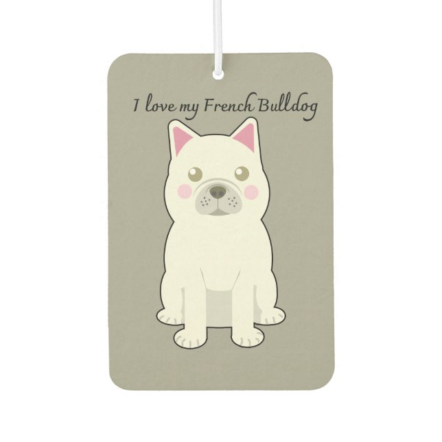 Désodorisant Pour Voiture I Love my French Bulldog (Devant)