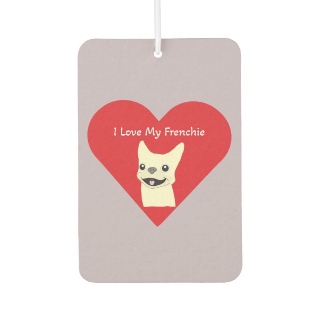 Désodorisant Pour Voiture I love my Frenchie, Lavender (Devant)