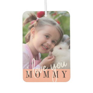 Désodorisant Pour Voiture I Love You Maman Photo personnalisée Air Freshener
