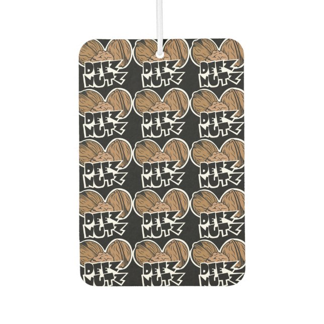 Désodorisant Pour Voiture Illustration amusante de Deez Nutz (Devant)