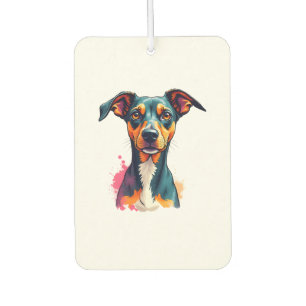 Désodorisant Pour Voiture Illustration d'art pop de portrait de chien coloré