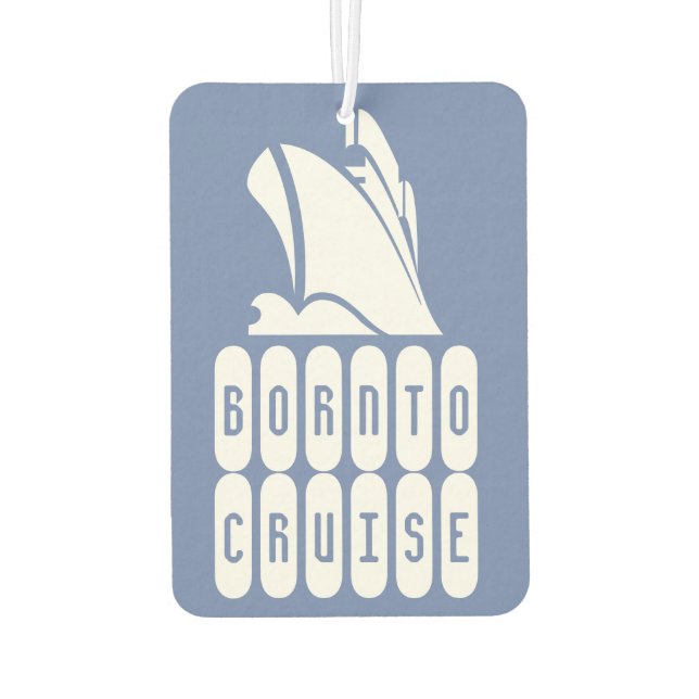 Désodorisant Pour Voiture Illustration de bateau de croisière avec devis Né  (Dos)