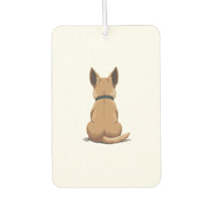 Désodorisant Pour Voiture Illustration de chien vintage vue arrière avec gra