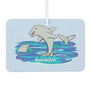 Désodorisant Pour Voiture Illustration de dauphins heureux adorables
