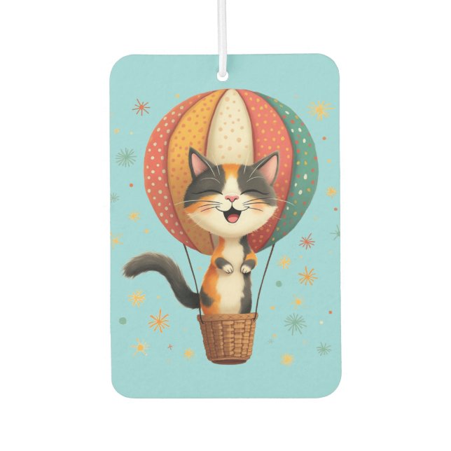 Désodorisant Pour Voiture Illustration de l'aventure de Calico Cat (Devant)