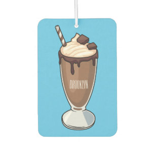 Désodorisant Pour Voiture Illustration de milk-shake au chocolat
