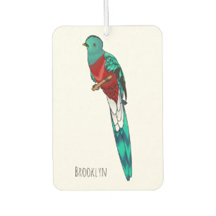 Désodorisant Pour Voiture Illustration d'oiseau de quetzal resplendissant