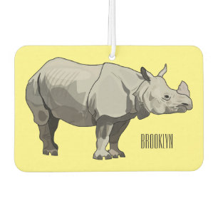 Désodorisant Pour Voiture Illustration du rhinocéros de Javan