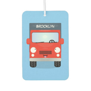 Désodorisant Pour Voiture Illustration d'un camion kawaii rouge mou