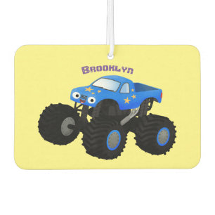 Désodorisant Pour Voiture Illustration d'un camion monstre bleu mou