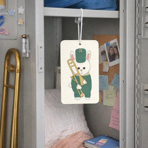 Désodorisant Pour Voiture Illustration d'un lapin jouant du trombone mignon 