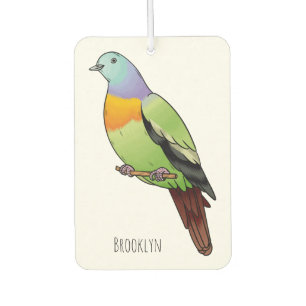 Désodorisant Pour Voiture Illustration d'un pigeon à cou rose