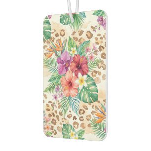 Désodorisant Pour Voiture Imprimé floral tropical léopard