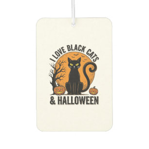 Désodorisant Pour Voiture J'aime les chats noirs Halloween Vintage Design de