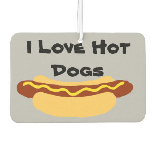 Désodorisant Pour Voiture J'Aime Les Chiens Chauds