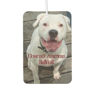 Désodorisant Pour Voiture J'aime mon bouledogue américain ! Parfum