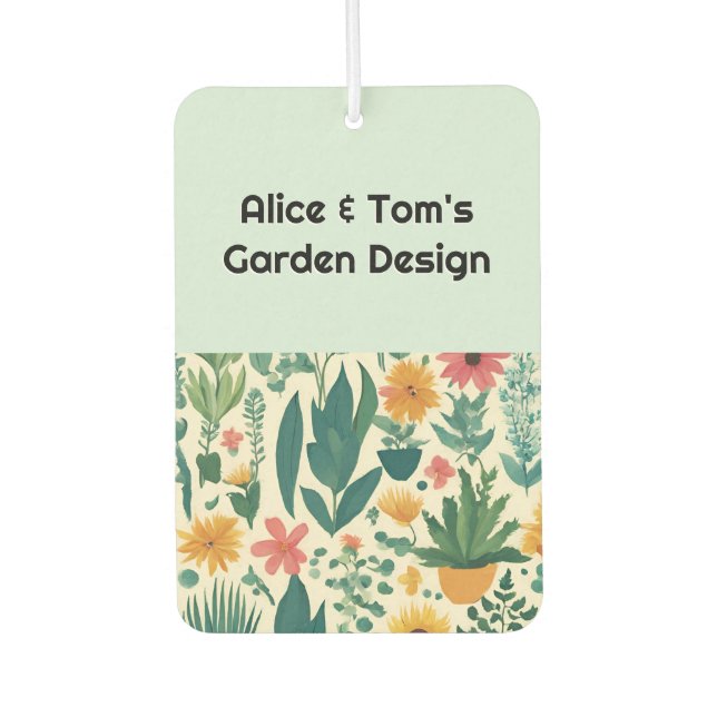 Désodorisant Pour Voiture Jardinage Entreprise QR Code Moderne Promotionnel (Devant)
