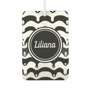 Désodorisant Pour Voiture Jazzy Black and White Meling Zebra Stripes