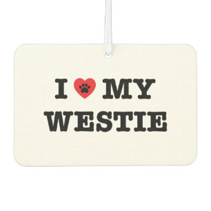Désodorisant Pour Voiture Je Coeur Mon Westie Voiture Air Freshener