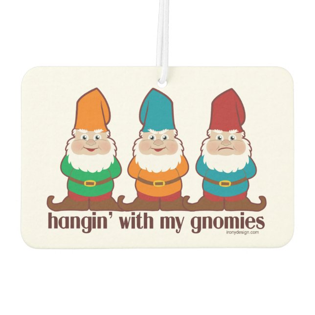 Désodorisant Pour Voiture Je Pense À Mes Gnomes (Dos)