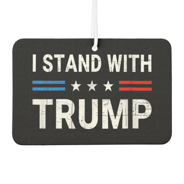 Désodorisant Pour Voiture Je Suis Avec Trump American Flag (Devant)