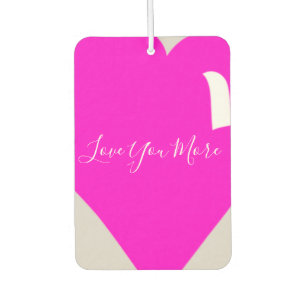 Désodorisant Pour Voiture "Je t'aime plus" Coeur rose mignon