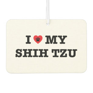 Désodorisant Pour Voiture J'Encoeur Mon Chih Tzu