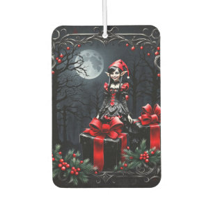 Désodorisant Pour Voiture Joli elfe de Noël gothique.