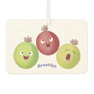 Désodorisant Pour Voiture Joli trio gooseberry chantant dessin animé
