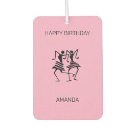 Désodorisant Pour Voiture Joyeux Anniversaire Danseurs Pink
