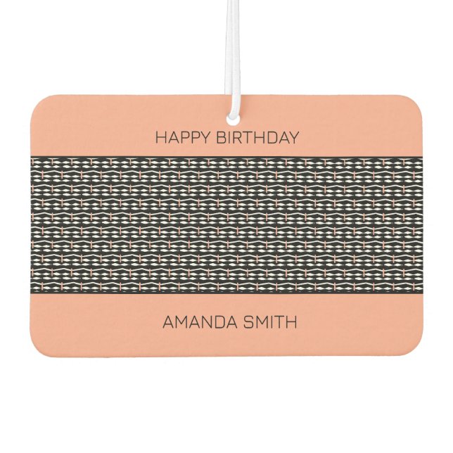 Désodorisant Pour Voiture Joyeux anniversaire, mignon Motif d'Afrique ethniq (Devant)